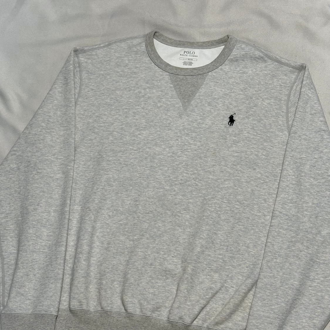 L 폴로랄프로렌 블랙 포니 그레이 맨투맨 상품이미지1