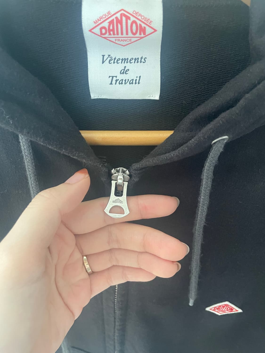 단톤 테리후드집업 차콜 38 상품이미지2