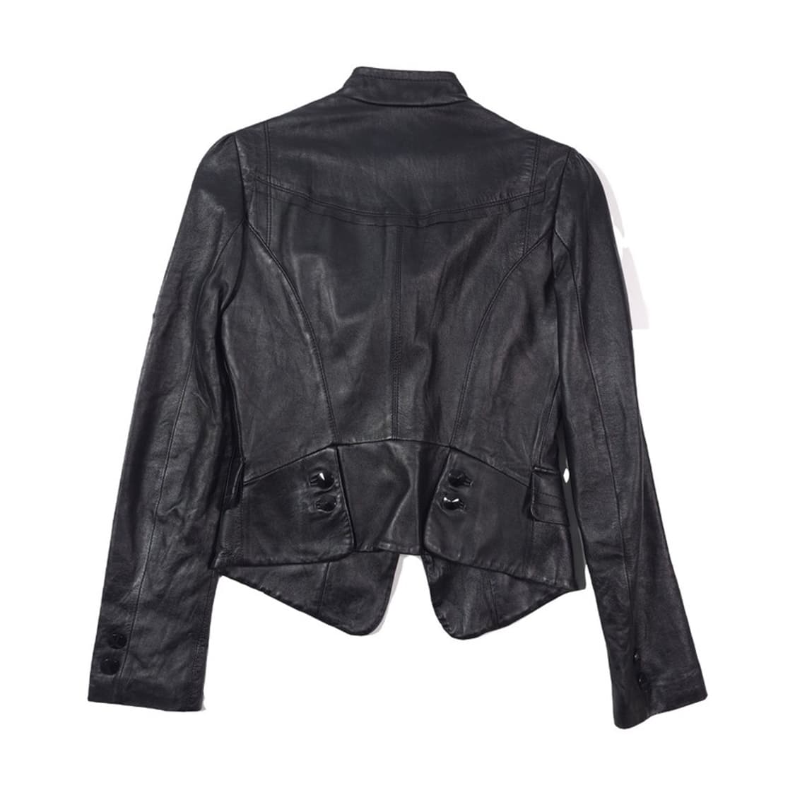 NAFNAF Paris 리얼 양가죽 셔링 슬림 레더 자켓 85 상품이미지2