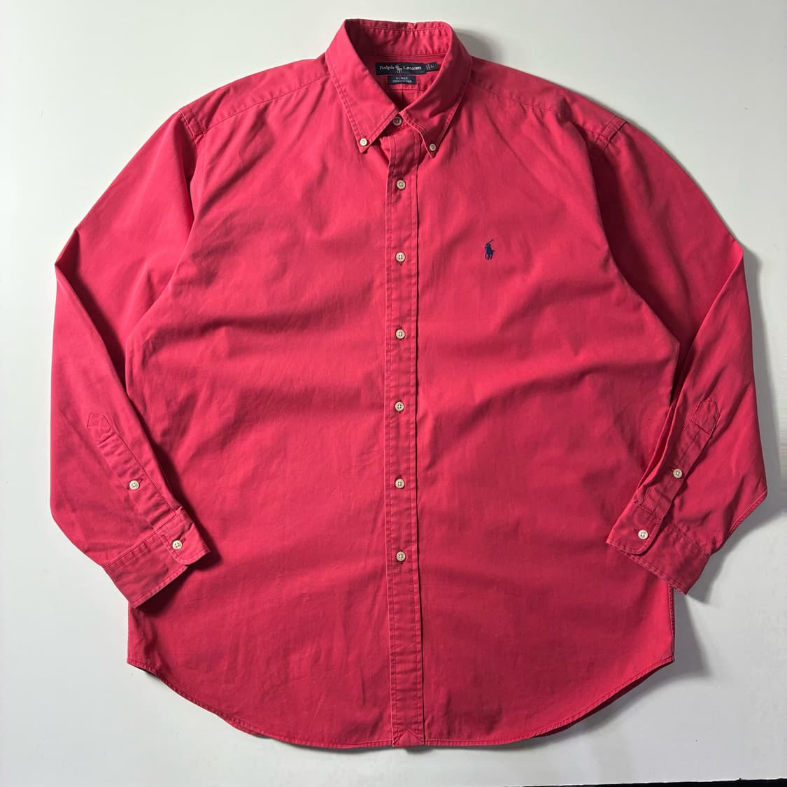 Polo  폴로 랄프로렌 자수 코튼 코랄레드 셔츠  상품이미지1