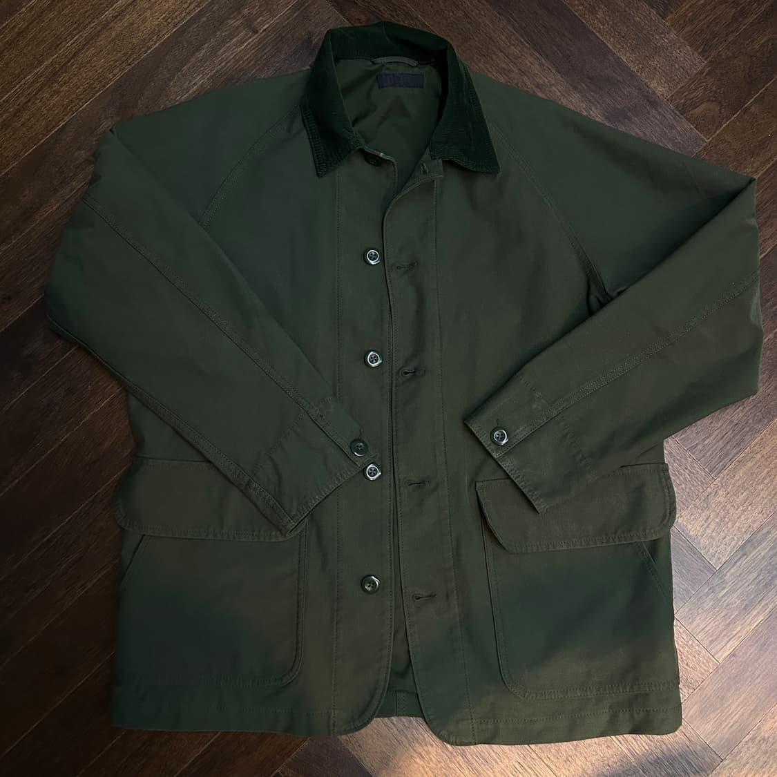 Uniqlo 유니클로 빈티지 코듀로이 카라 워크자켓 카키 상품이미지1