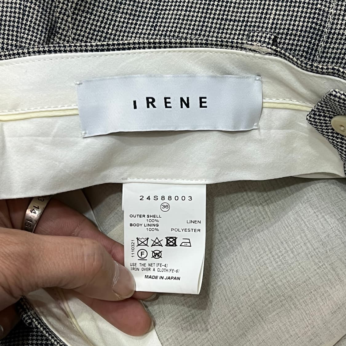  IRENE 버튼디테일 체크 슬랙스 y14678 상품이미지6