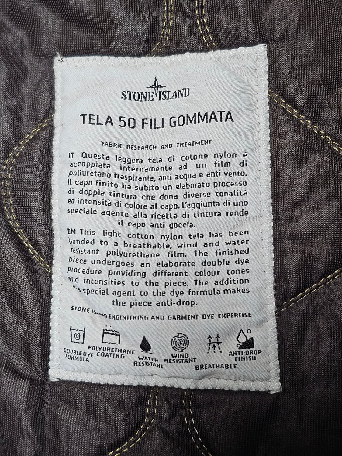 스톤아일랜드 TELA 50 FILI GOMMATA 자켓 상품이미지9