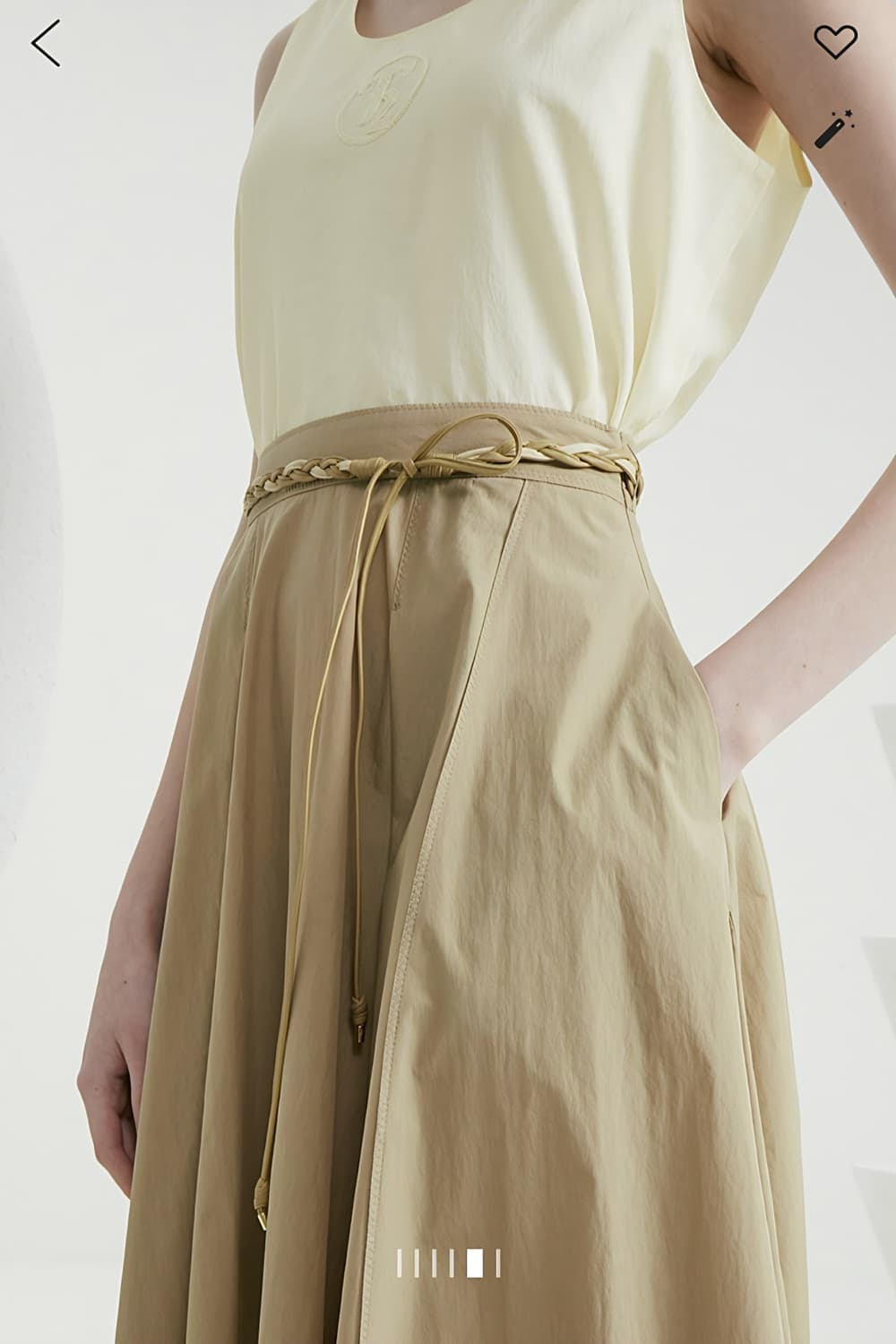 (64사이즈/55)한섬 타임 위빙 벨티드 스커트 (벨트포함) 상품이미지6