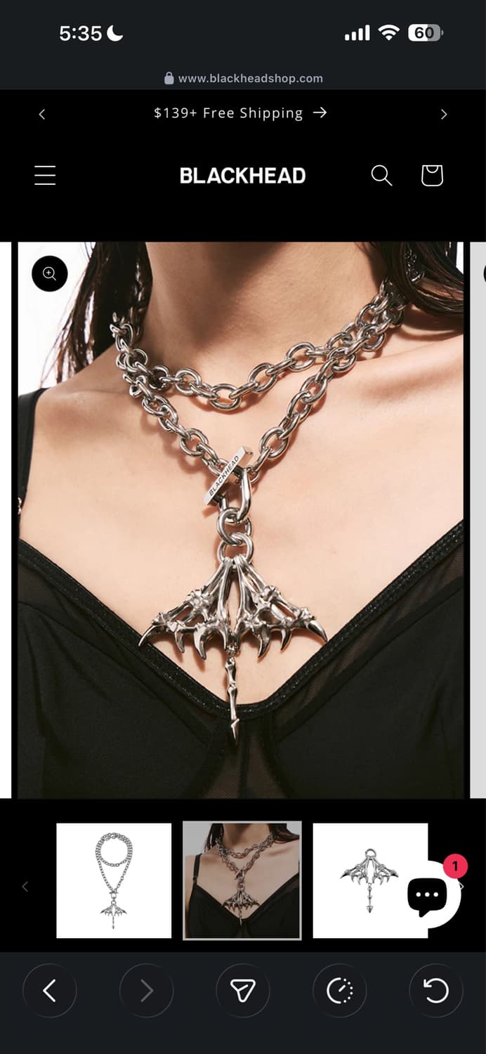 black headstudio necklace 상품이미지3