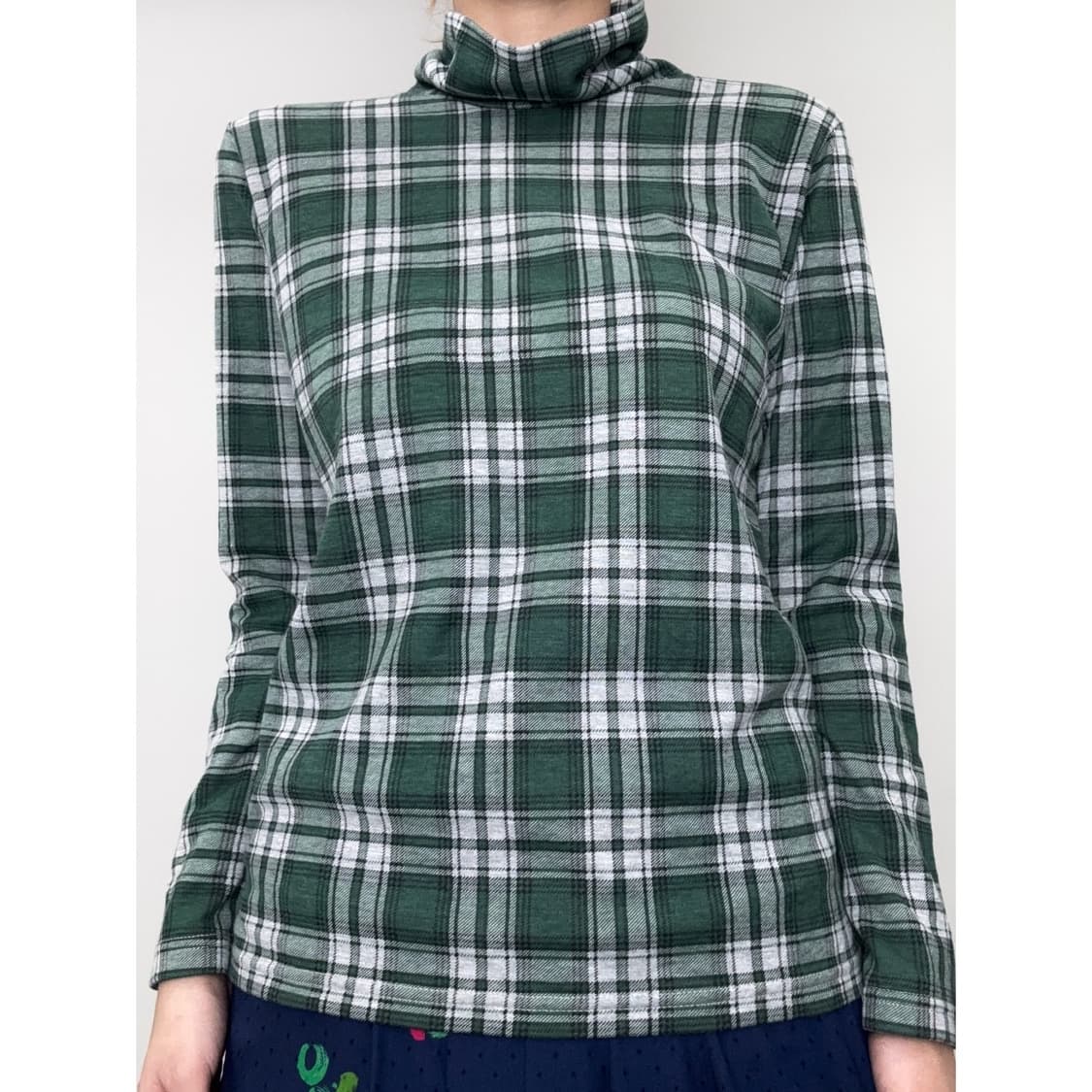 빈티지 그린 체크 롱슬리브 이너 상품이미지1