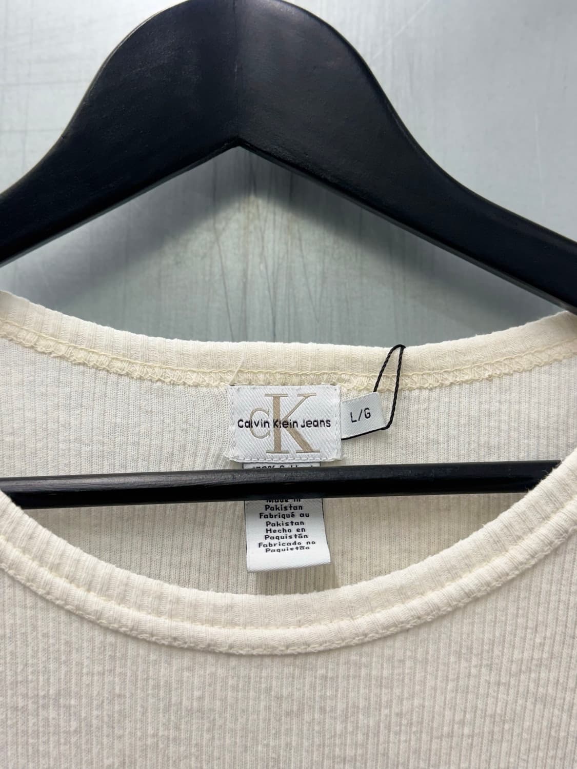 Calvin klein jeans 캘빈클라인 스펠아웃 골지 반소매티셔츠 상품이미지4
