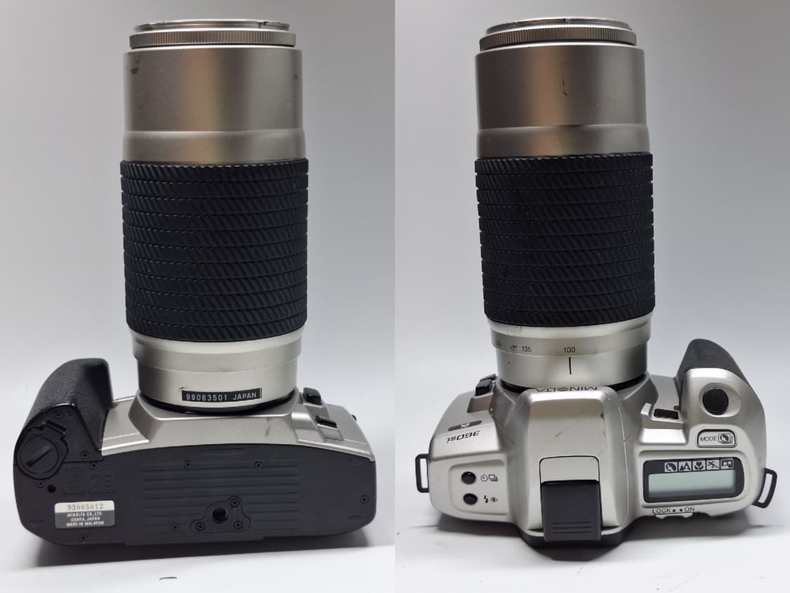 빈티지 필름카메라 풀세트/미놀타 a-360si 100-300mm 망원렌즈 상품이미지4