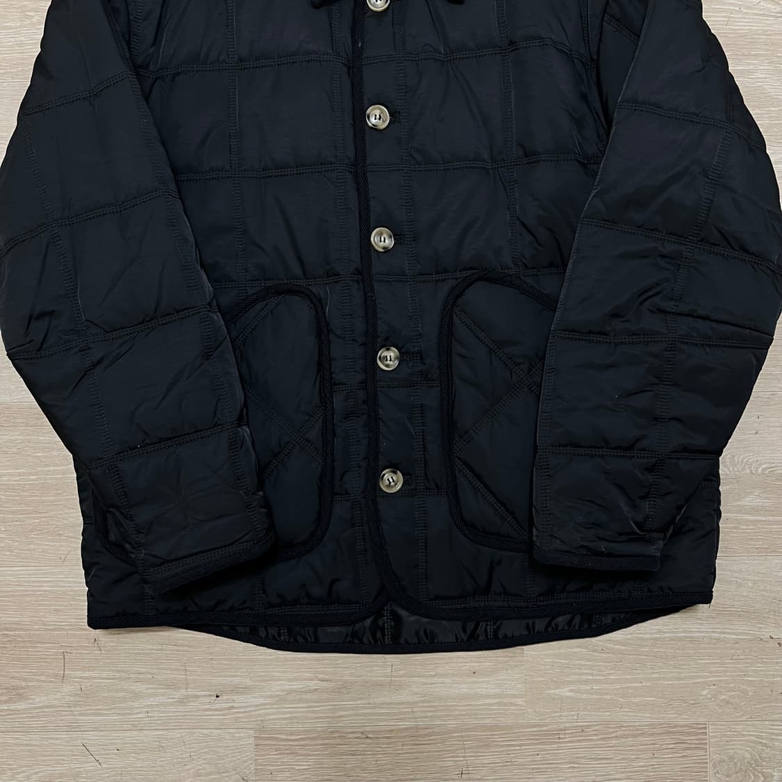 킬시티 코듀로이 카라 경량패딩 퀼팅점퍼 [블랙]  L/100 상품이미지3