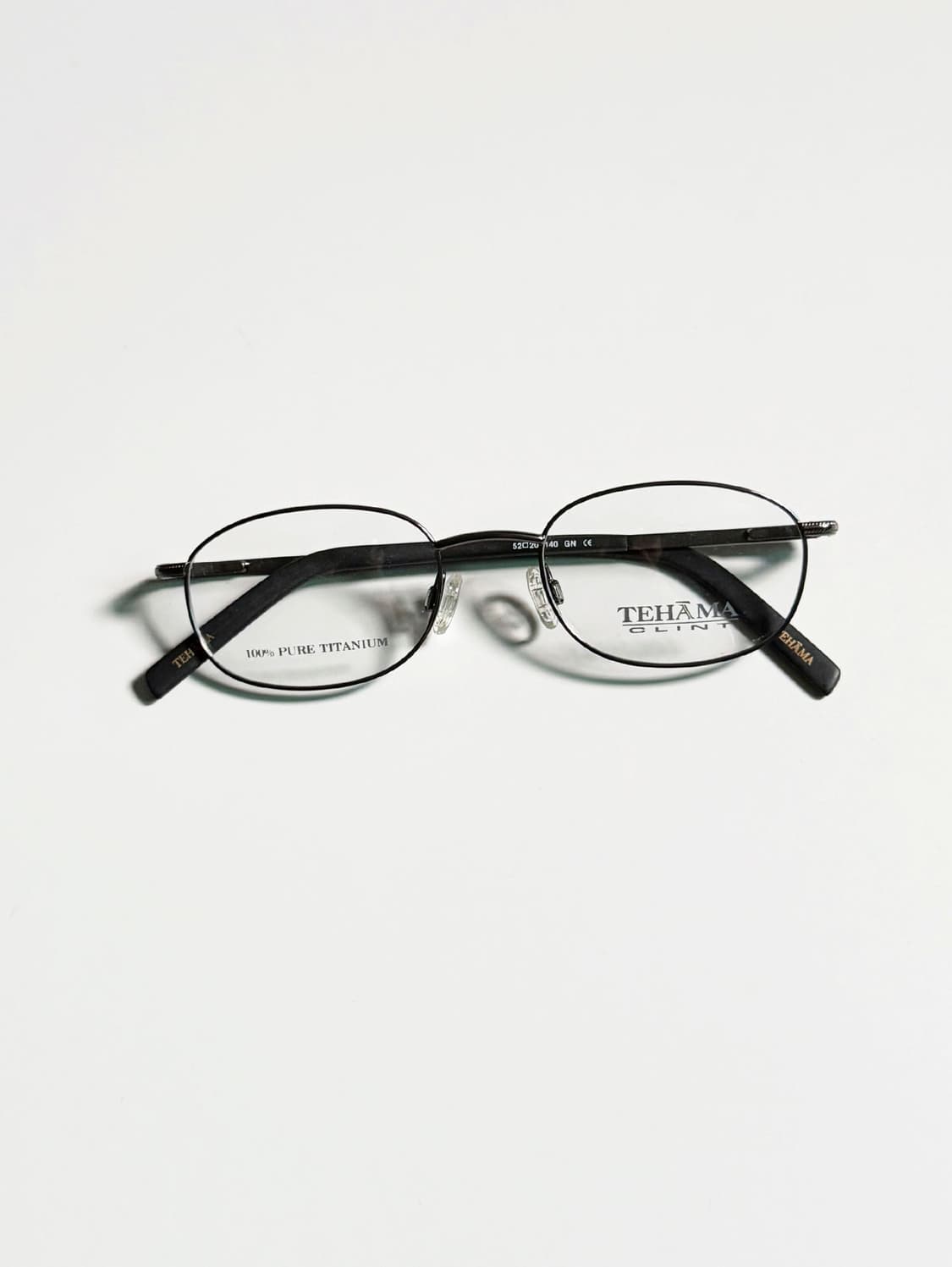 90s TEHAMA 퓨어 티타늄 슬림 스퀘어 빈티지 안경 상품이미지1