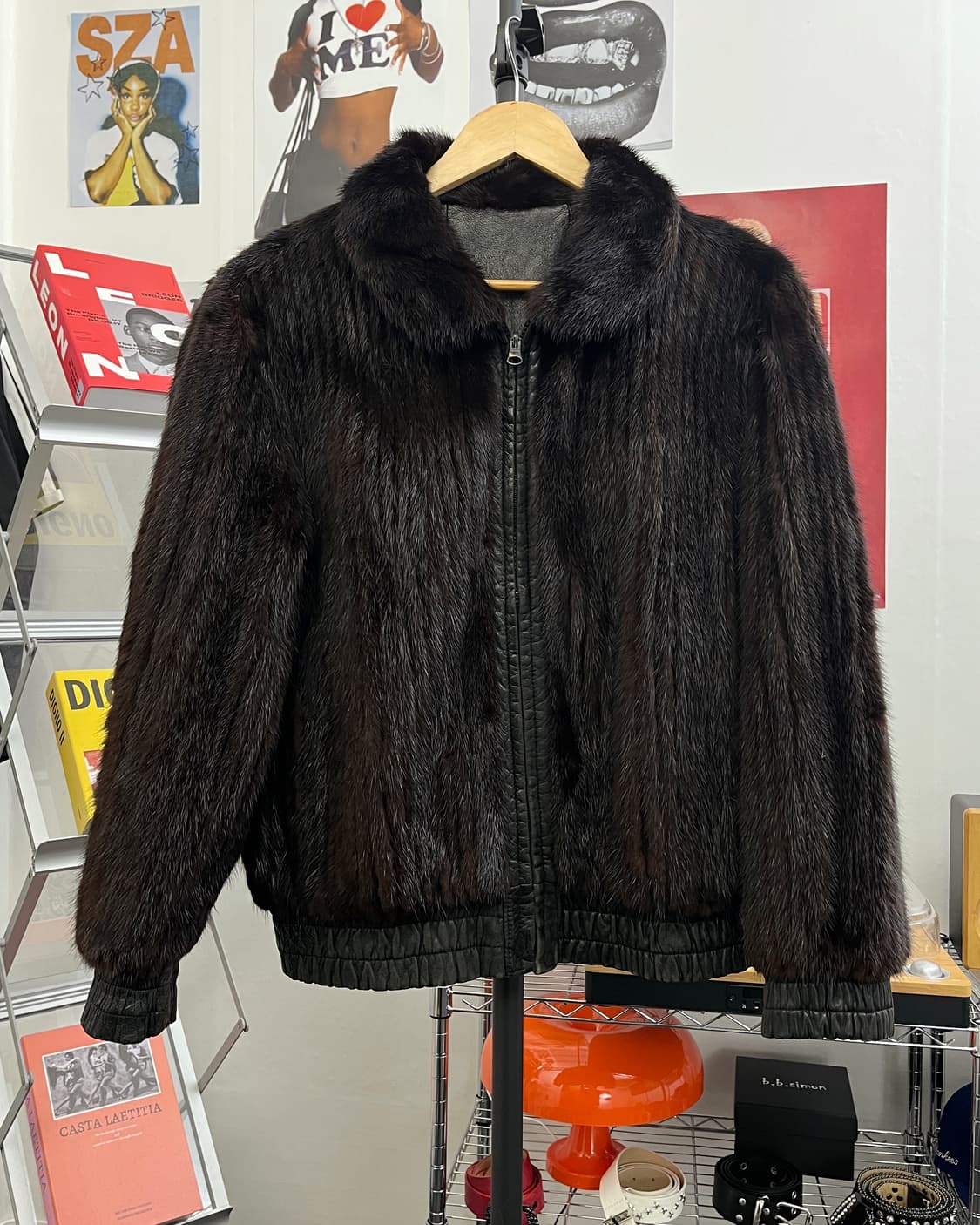 올드 빈티지 레더 리얼 퍼 자켓 브라운 상품이미지5