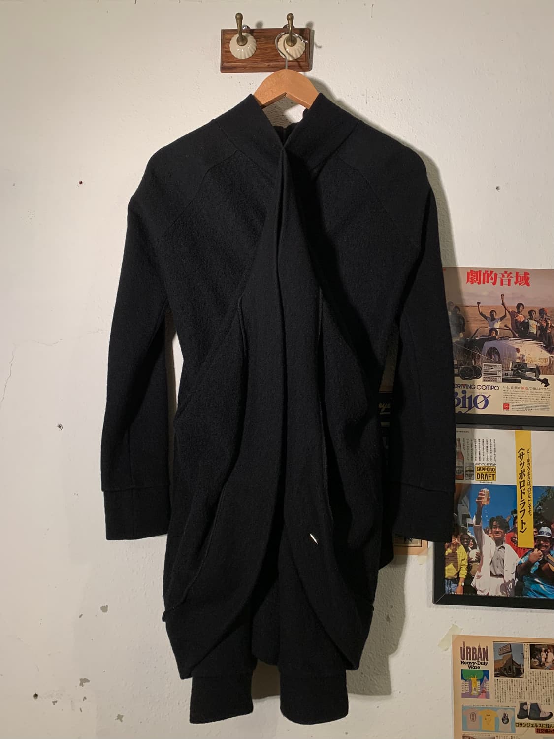 요지야마모토 y’s 세이프티핀 180도 가디건 + 집업 탑 상품이미지3