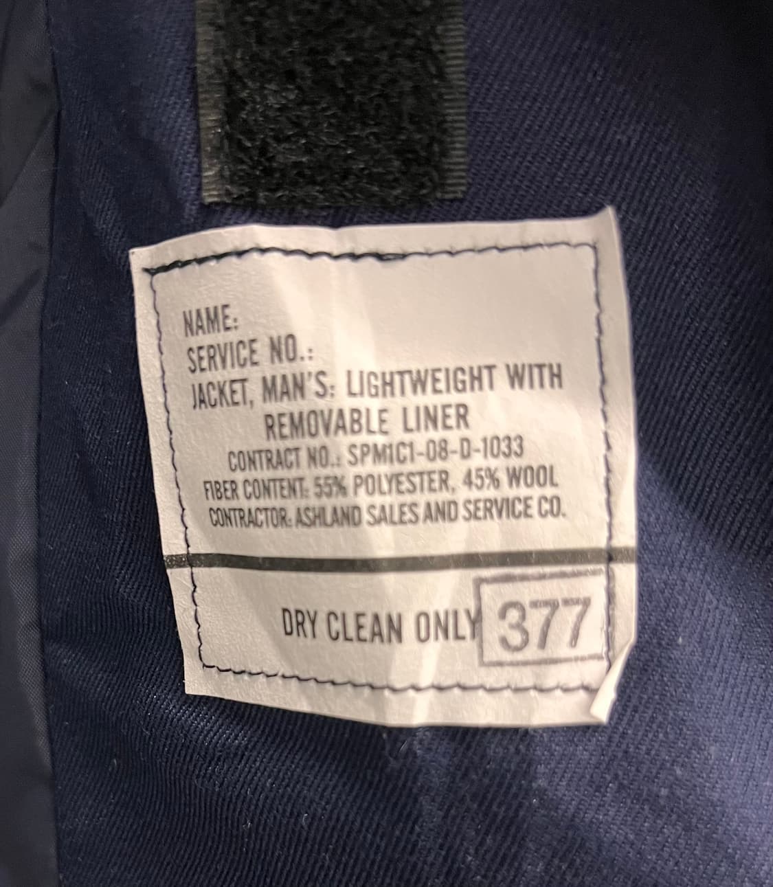 DSCP 미 공군 네이비 자켓 50L 상품이미지5