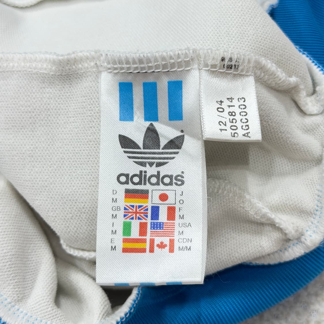 아디다스 빈티지 김채원깔 아이반 랜디 트랙탑 져지 자켓 화이트 블루 M 상품이미지5