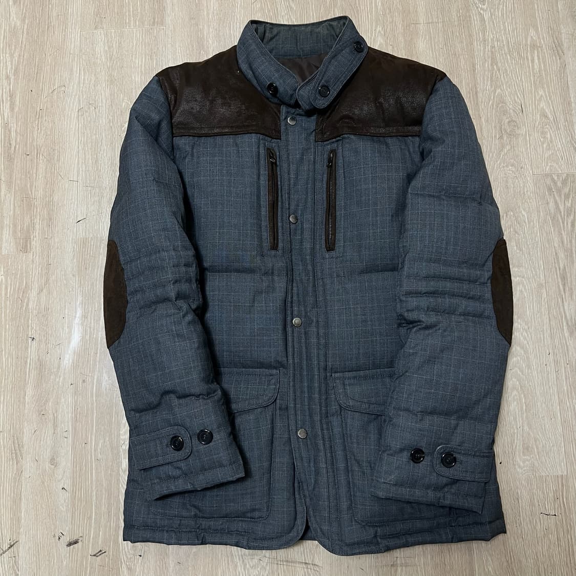 STCO 에스티코 남성 덕다운 스웨이드 배색 패딩 XXL/110  상품이미지1