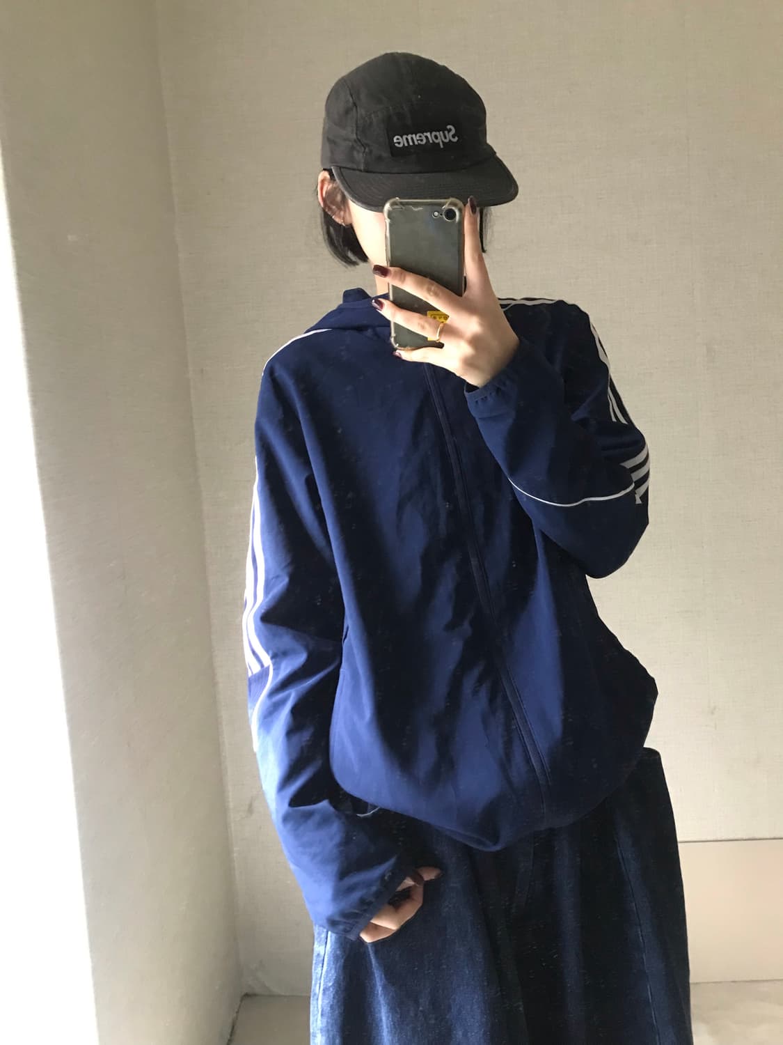 아디다스 네이비 삼선 바람막이 상품이미지5