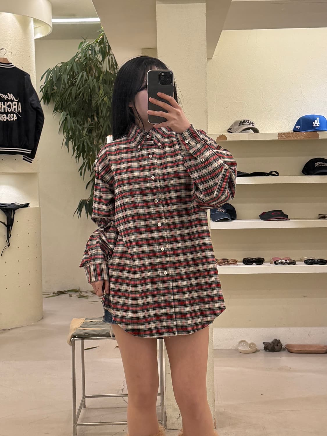 폴로 랄프로렌 헤비코튼 체크 패턴 셔츠 U329 상품이미지1