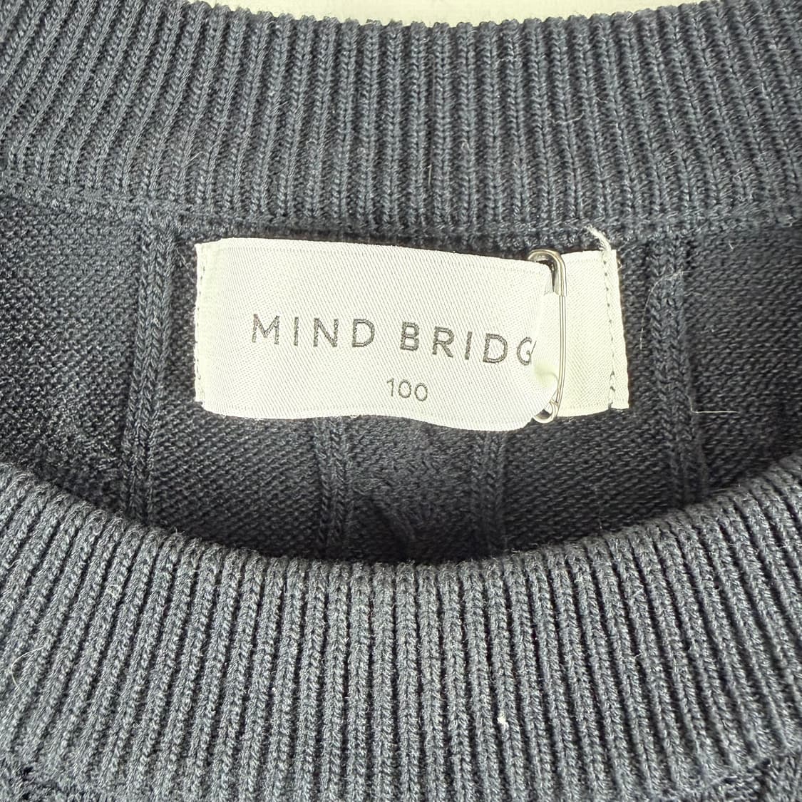 (100) 마인드브릿지 케이블 꽈배기 니트 반팔 상품이미지3