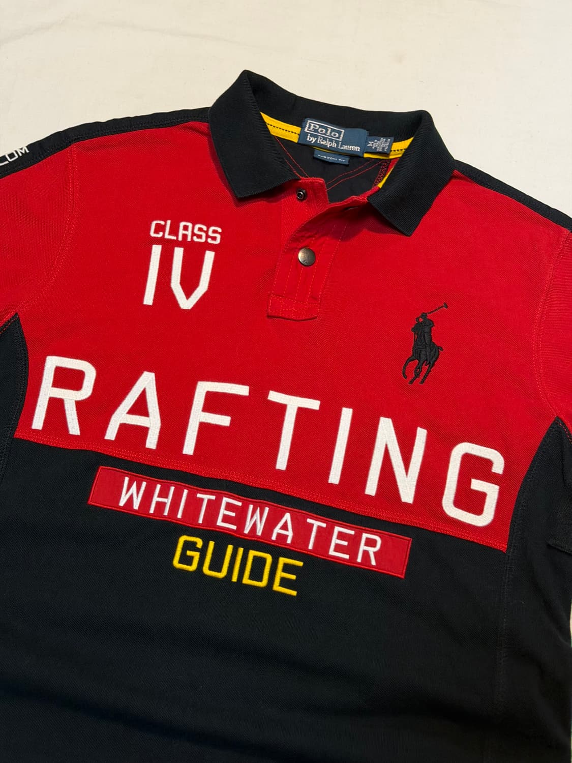 폴로 랄프로렌 빅포니 치프키프 래프팅 카라티 레드 블랙 상품이미지2