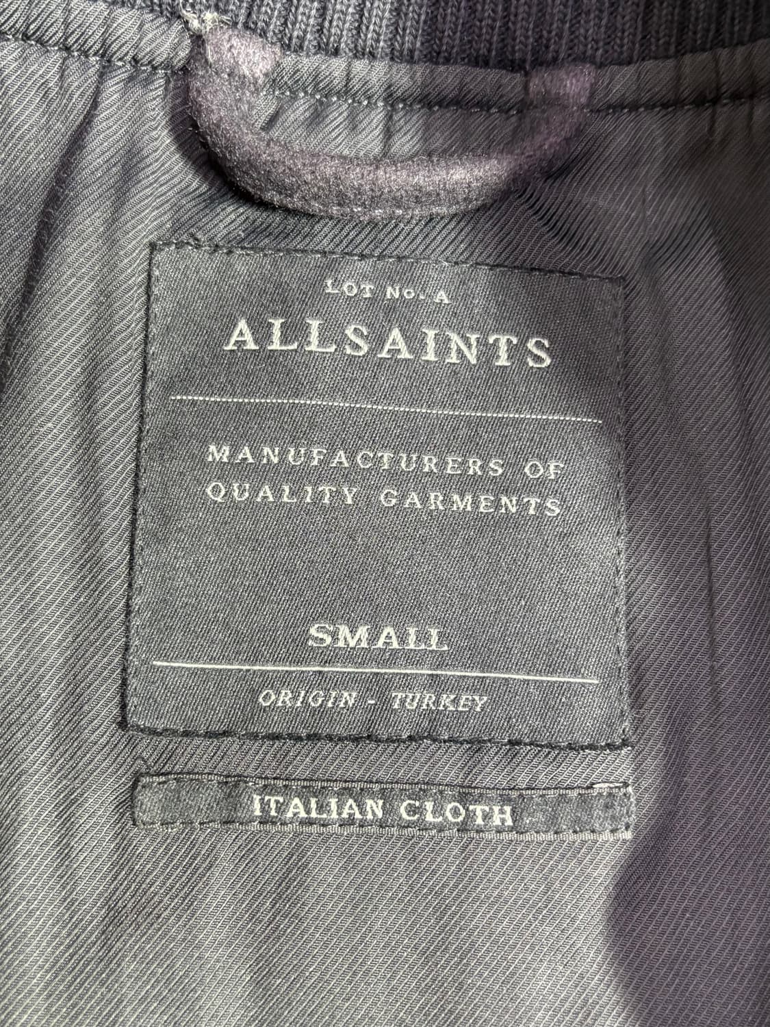 올세인츠 블랙 울 바시티 자켓  상품이미지4