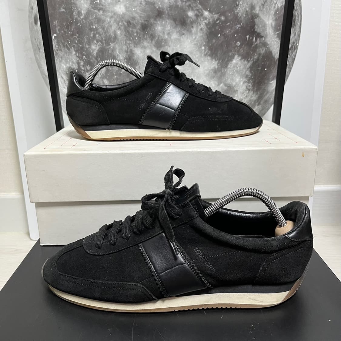 정품 8) 톰포드 오포드 블랙 스웨이드 스니커즈 270~275 상품이미지1