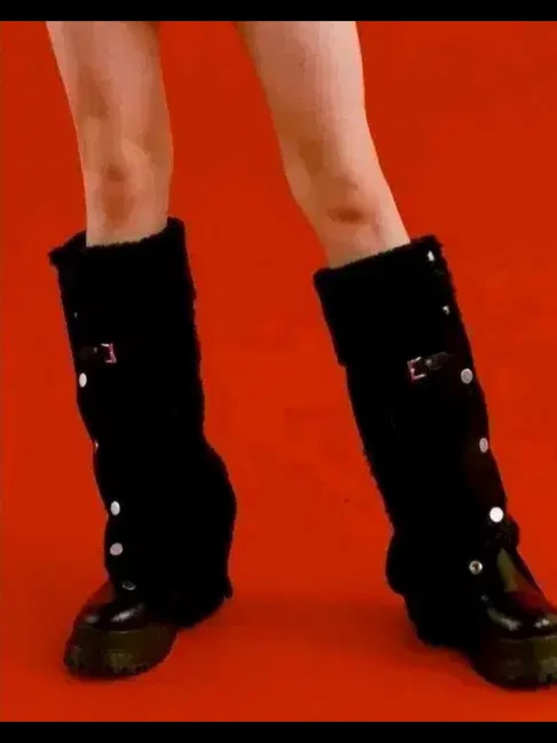 낫노잉 Mouton Snap 레그워머 블랙 상품이미지1