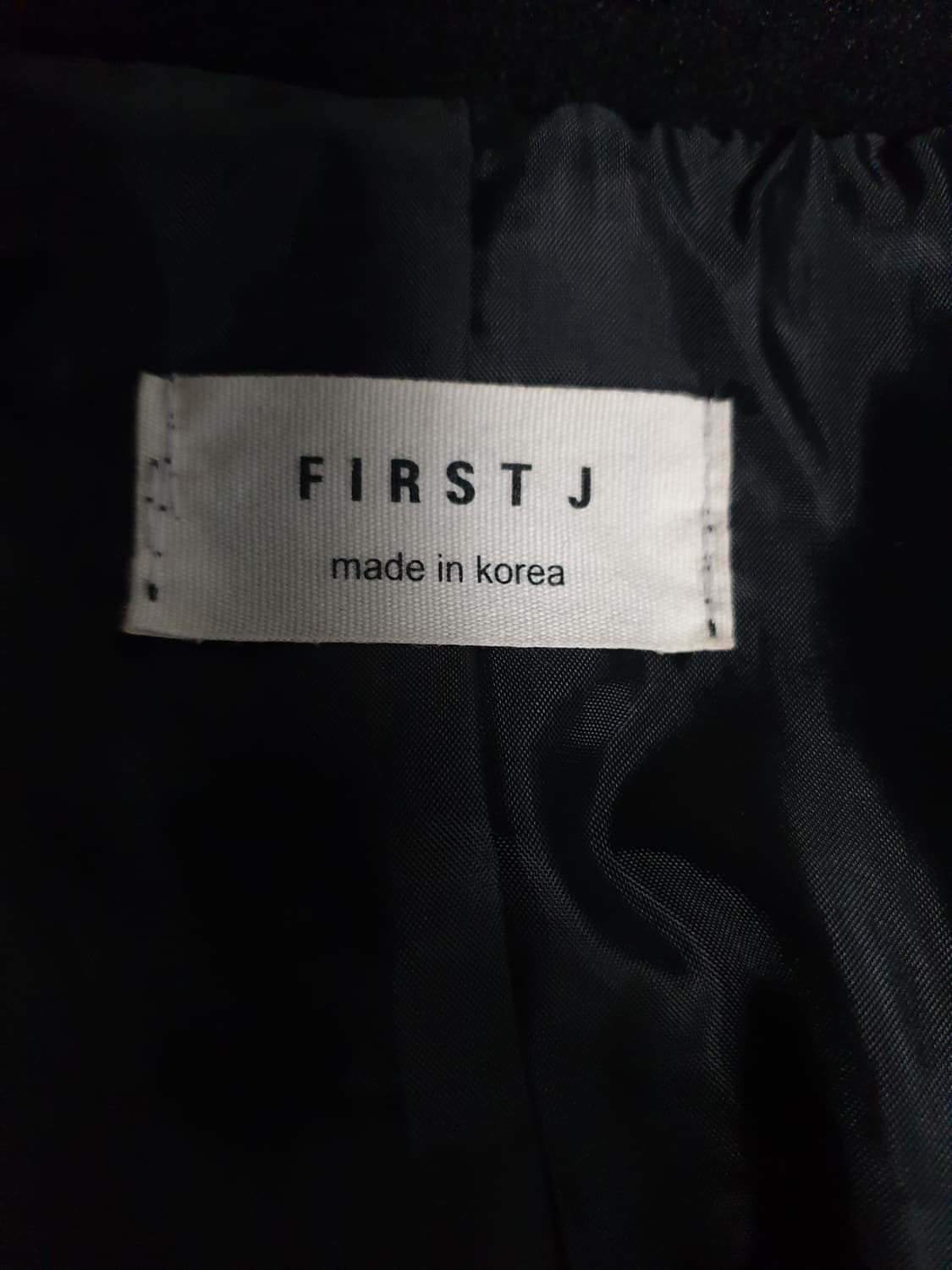 퍼스트제이 넥버튼 울 미디코트 블랙 (F) 상품이미지4