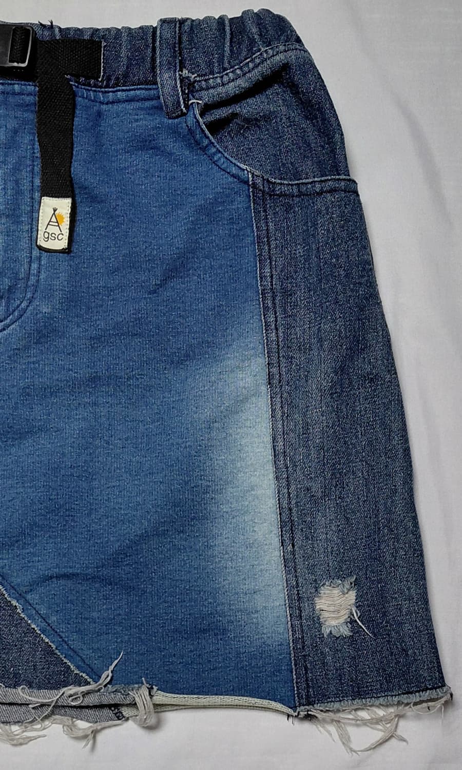 [1/26~28] Go Slow Caravan 패치워크 데님 밴딩 스커트 상품이미지3