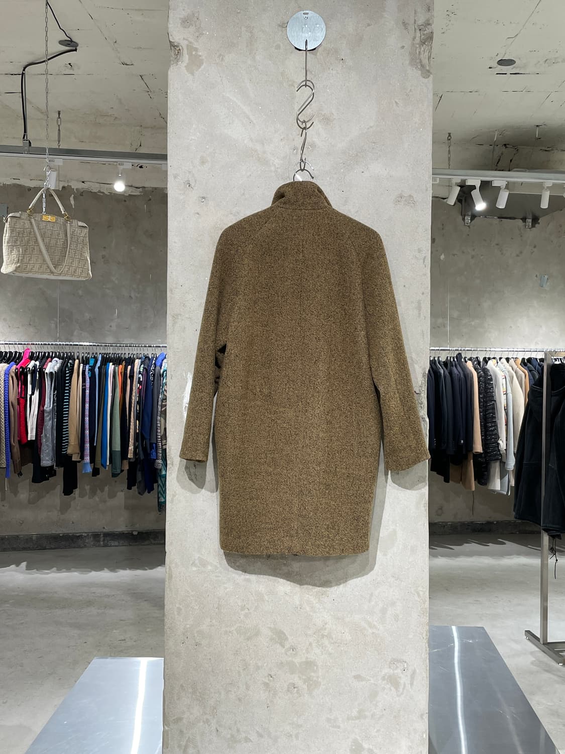 샘소이 샘소이 멜란지 골드 히든 버튼 하이넥 호퍼 자켓 상품이미지6