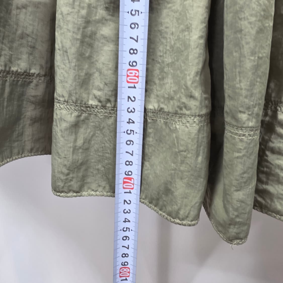 칼라거펠트 플레어 롱스커트 55 카키 A라인 스커트 여성 치마 상품이미지3