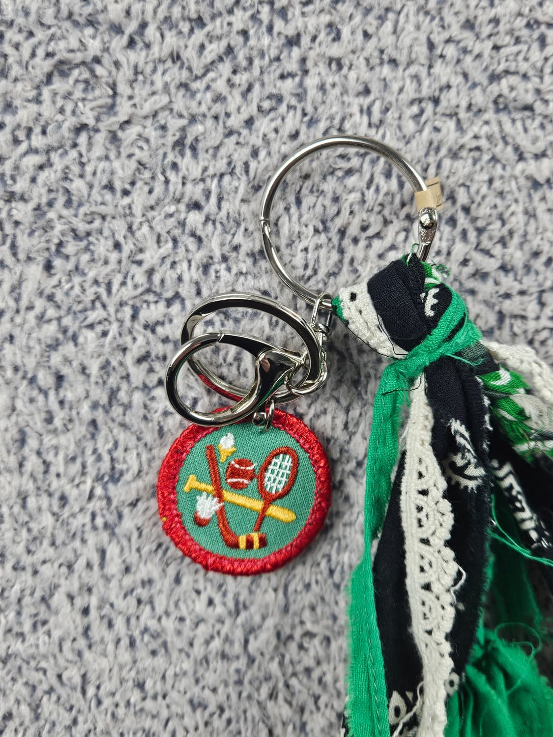 핸드메이드 커스텀 패치 반다나 카라비너 키링 / 10675 상품이미지3