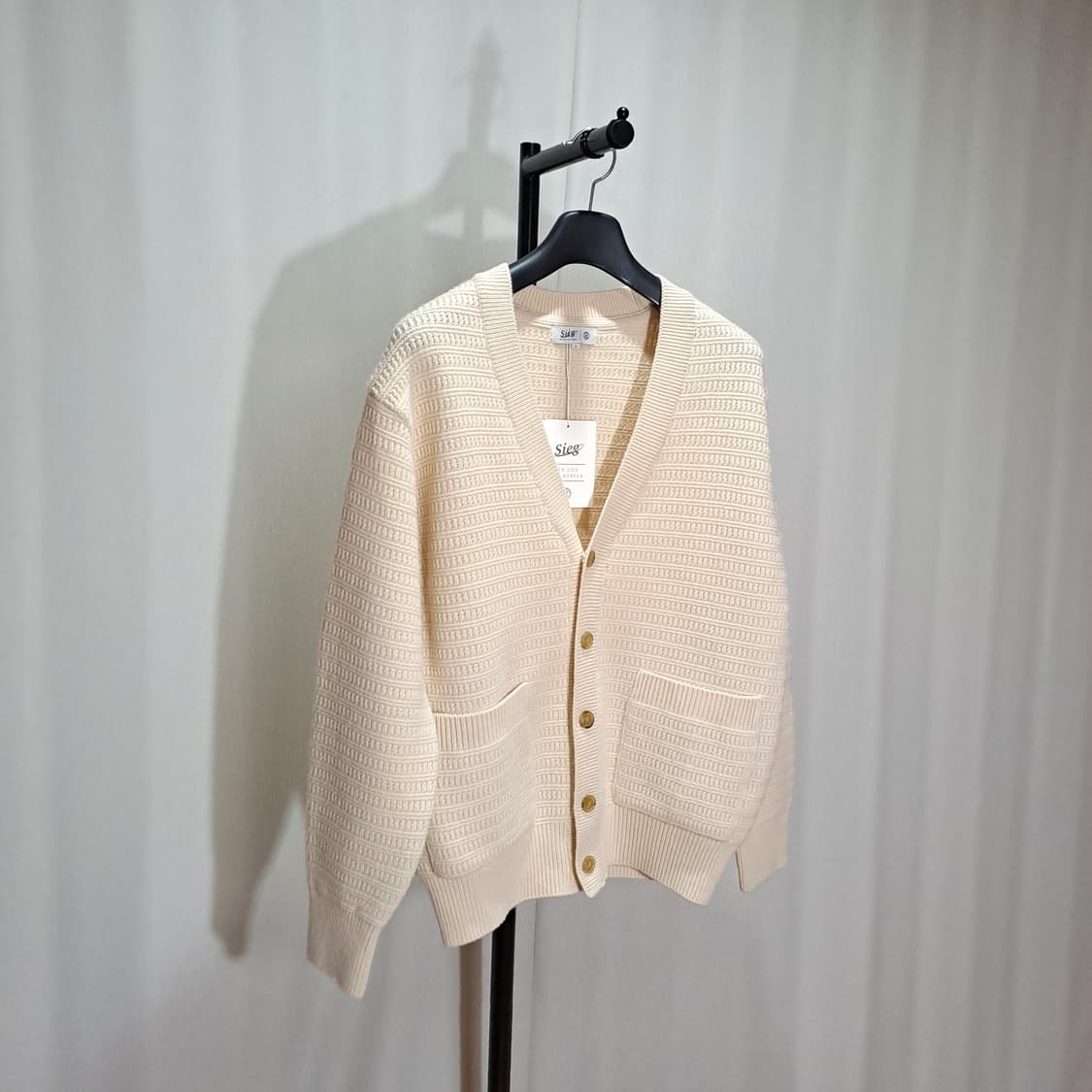 (새제품 택포) 지이크 포켓 니트 브이넥 가디건 A987 상품이미지3