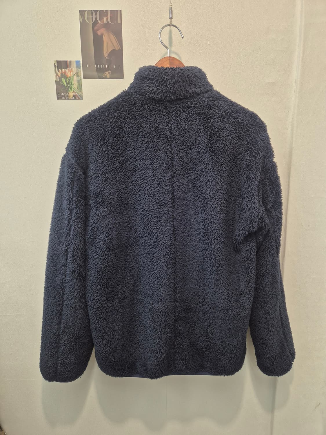 아디다스 뽀글이 플리스 자켓 네이비 색상 M 상품이미지3