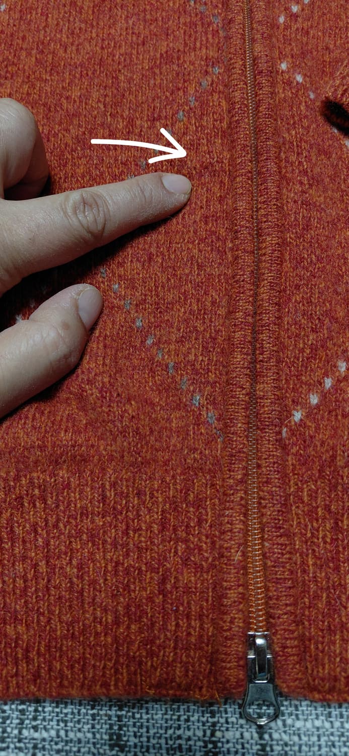 Wilkes Bashford 남성 아가일 니트 집업 M 상품이미지10