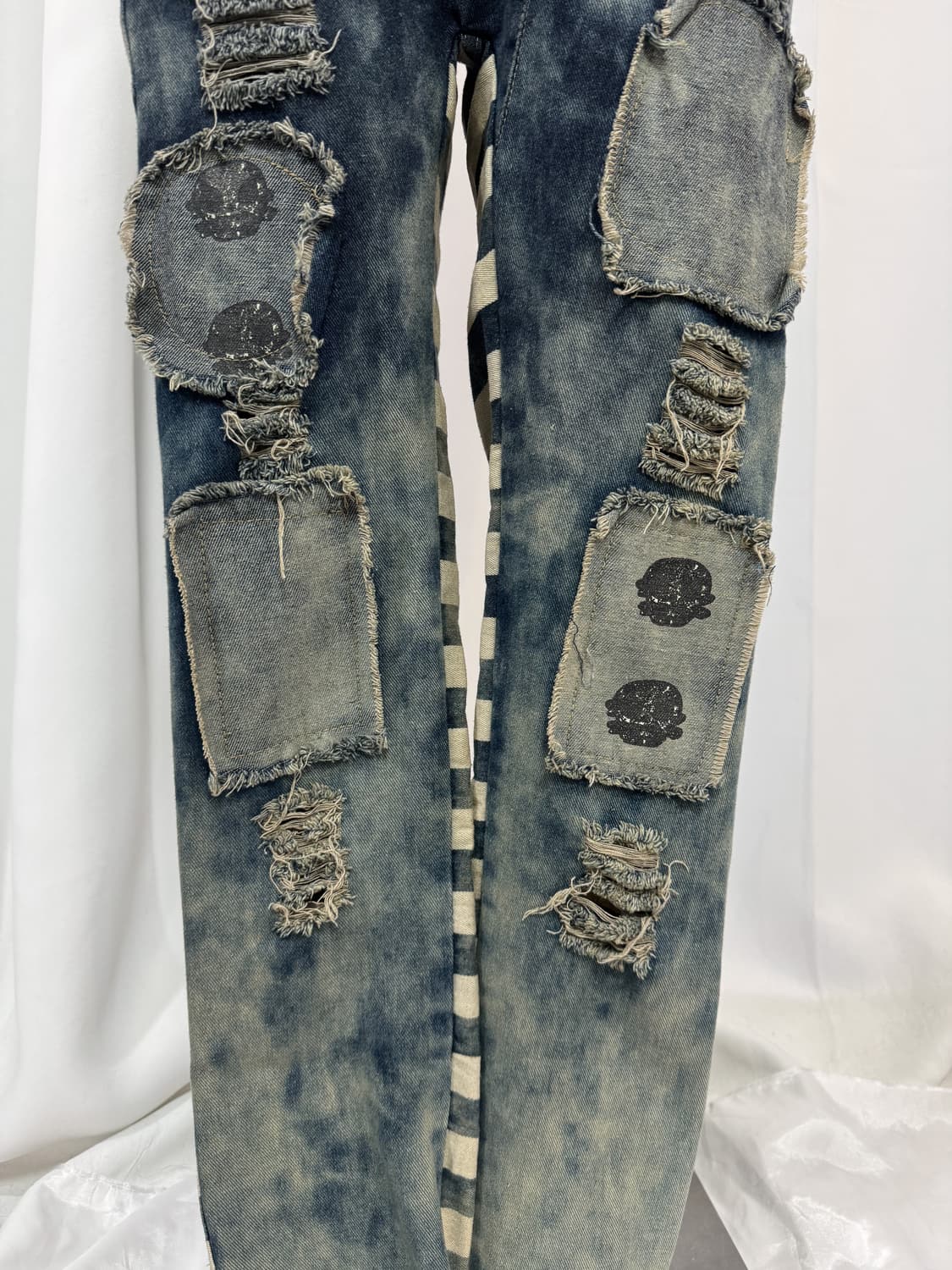skull denim pants 상품이미지3