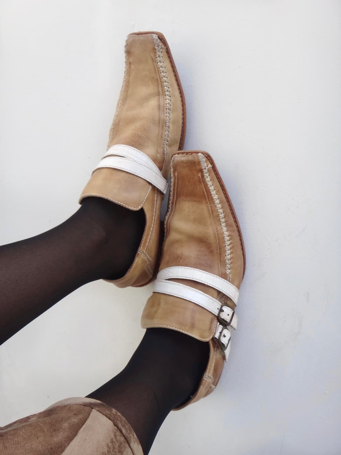 WHOOP DE DOO strap leather shoes / beige 상품이미지3
