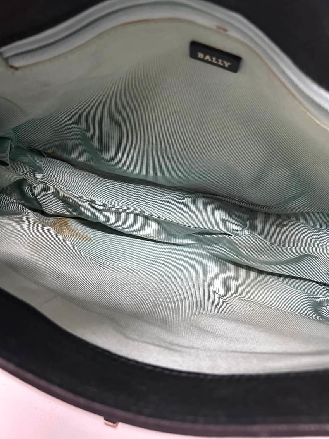 발리 블랙 가죽 트림 호보백 숄더 토트백 상품이미지6