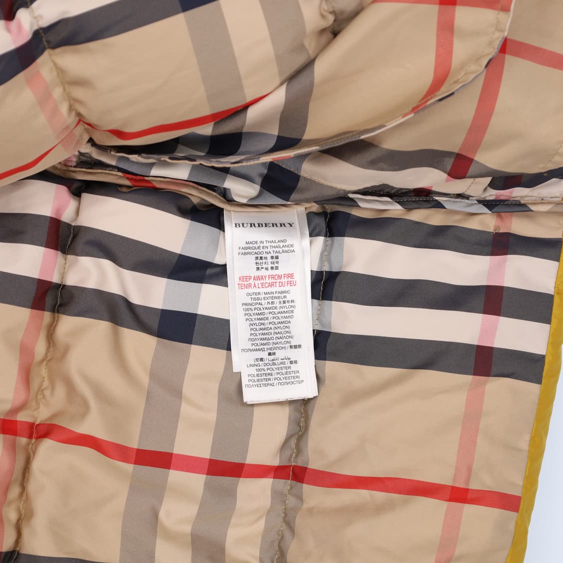 [14Y] 버버리 칠드런 키즈 덕다운 옐로우 푸퍼 패딩 N6958 상품이미지6