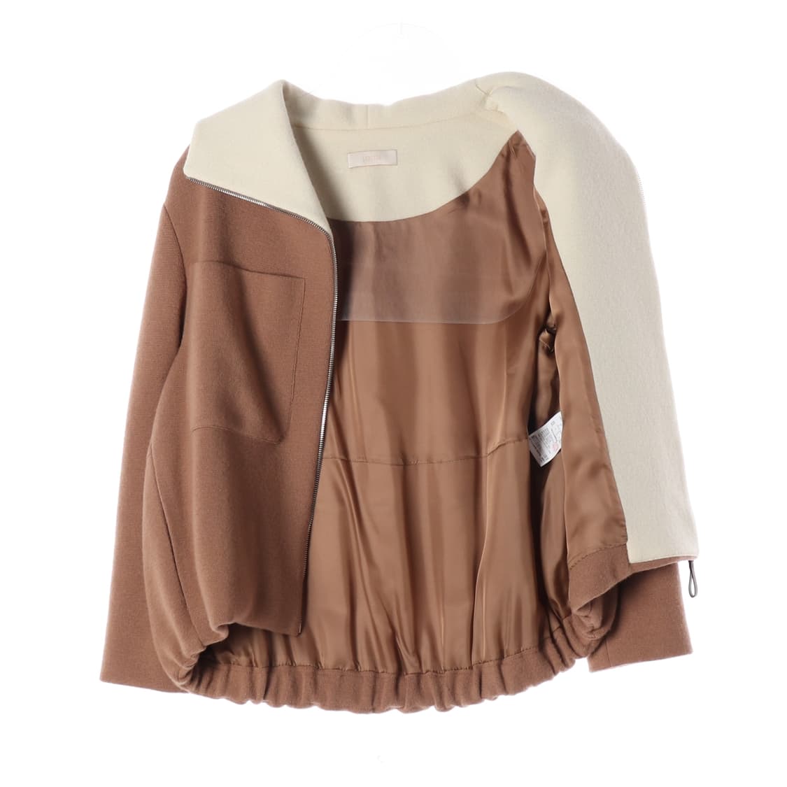 르베이지 24FW 와이드 카라 집업 울 100% 니트 점퍼 재킷 상품이미지2