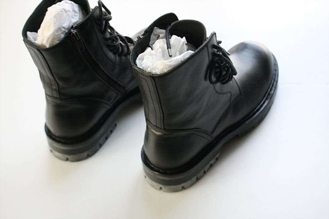 ANN DEMEULMEESTER 블랙 가죽 워커 부츠 새제품 상품이미지5