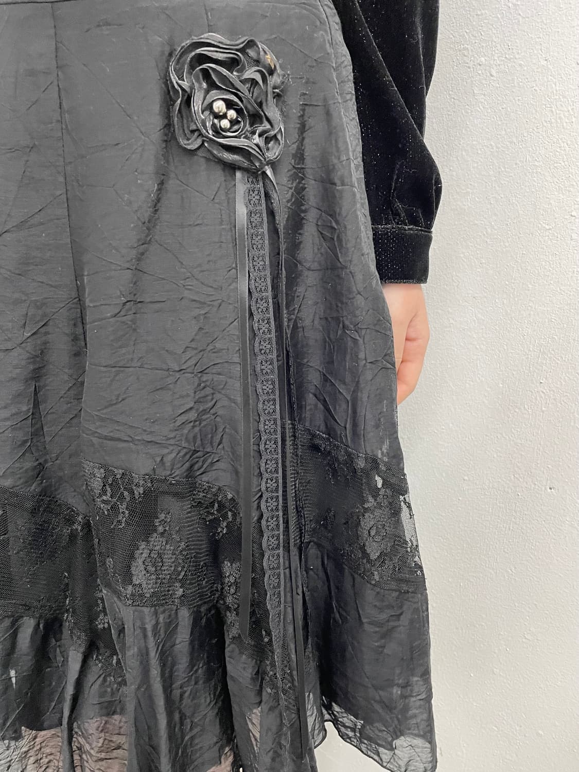 고딕 레이스 로즈 스커트 상품이미지3