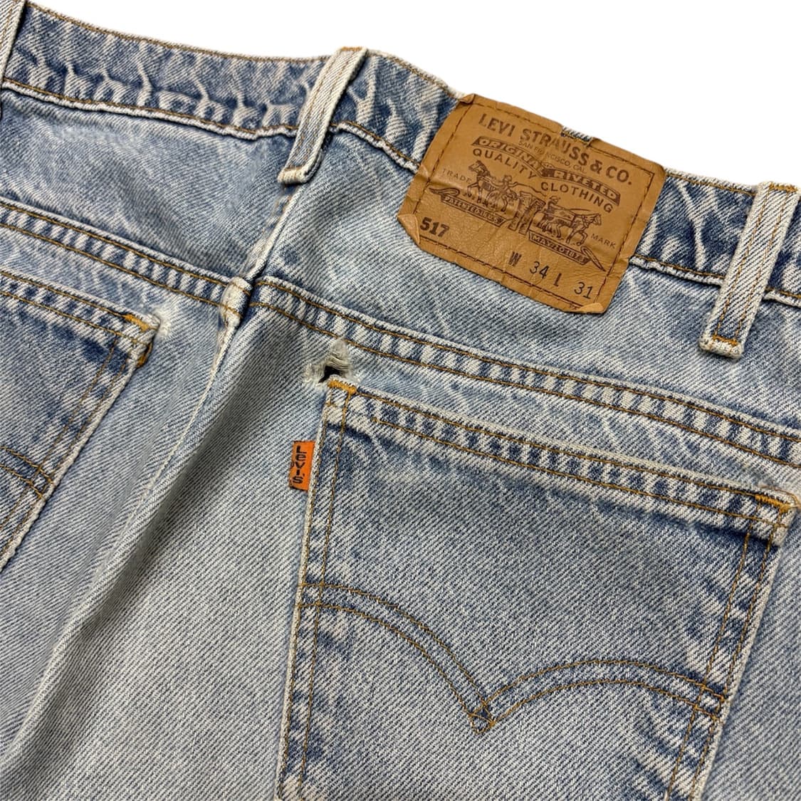 90s Levi’s usa 517 오렌지탭 데님 연청 상품이미지4