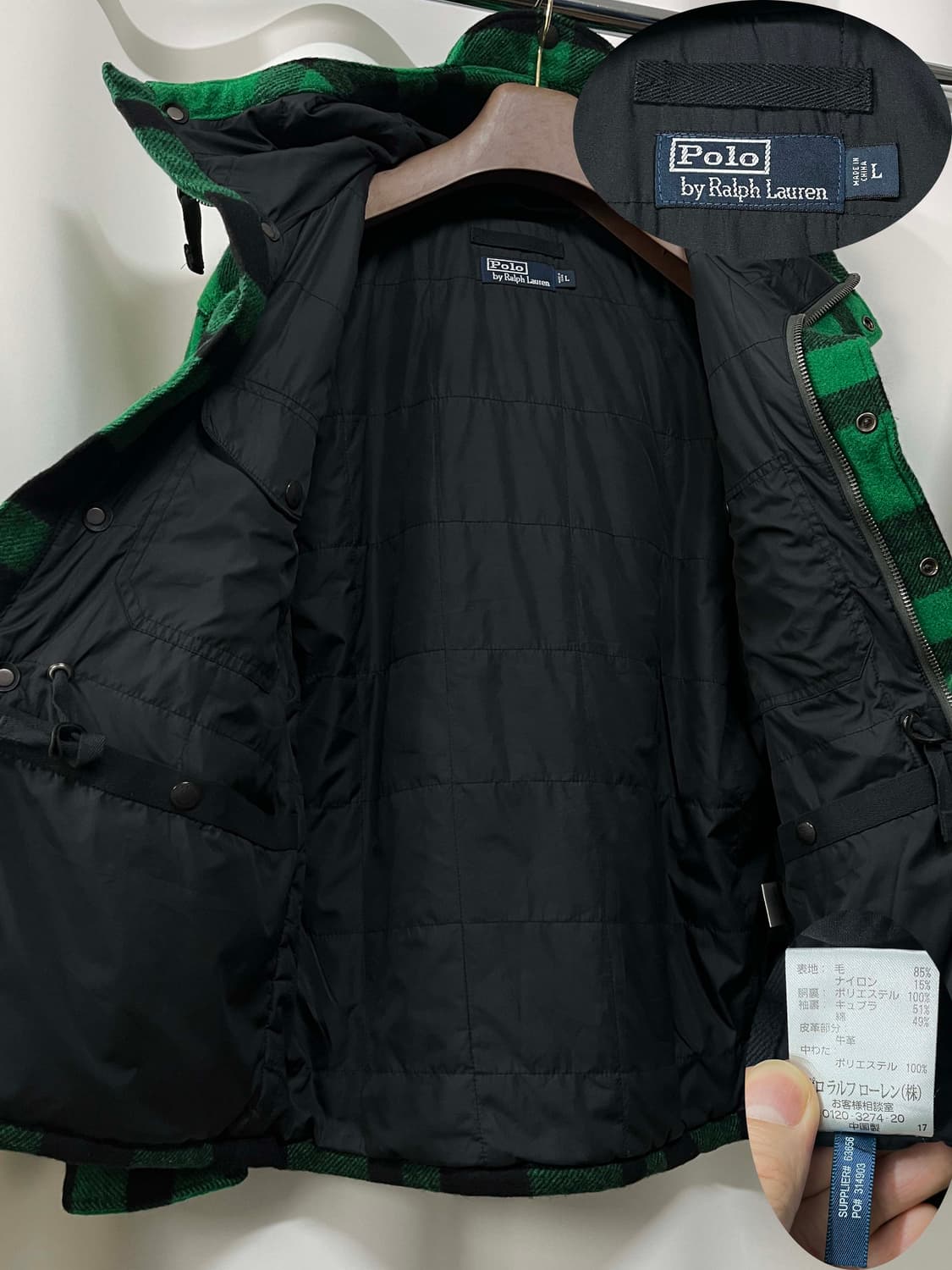 폴로 랄프로렌 버팔로 매키노 카우하이드 엘보 울 헌팅자켓 상품이미지3