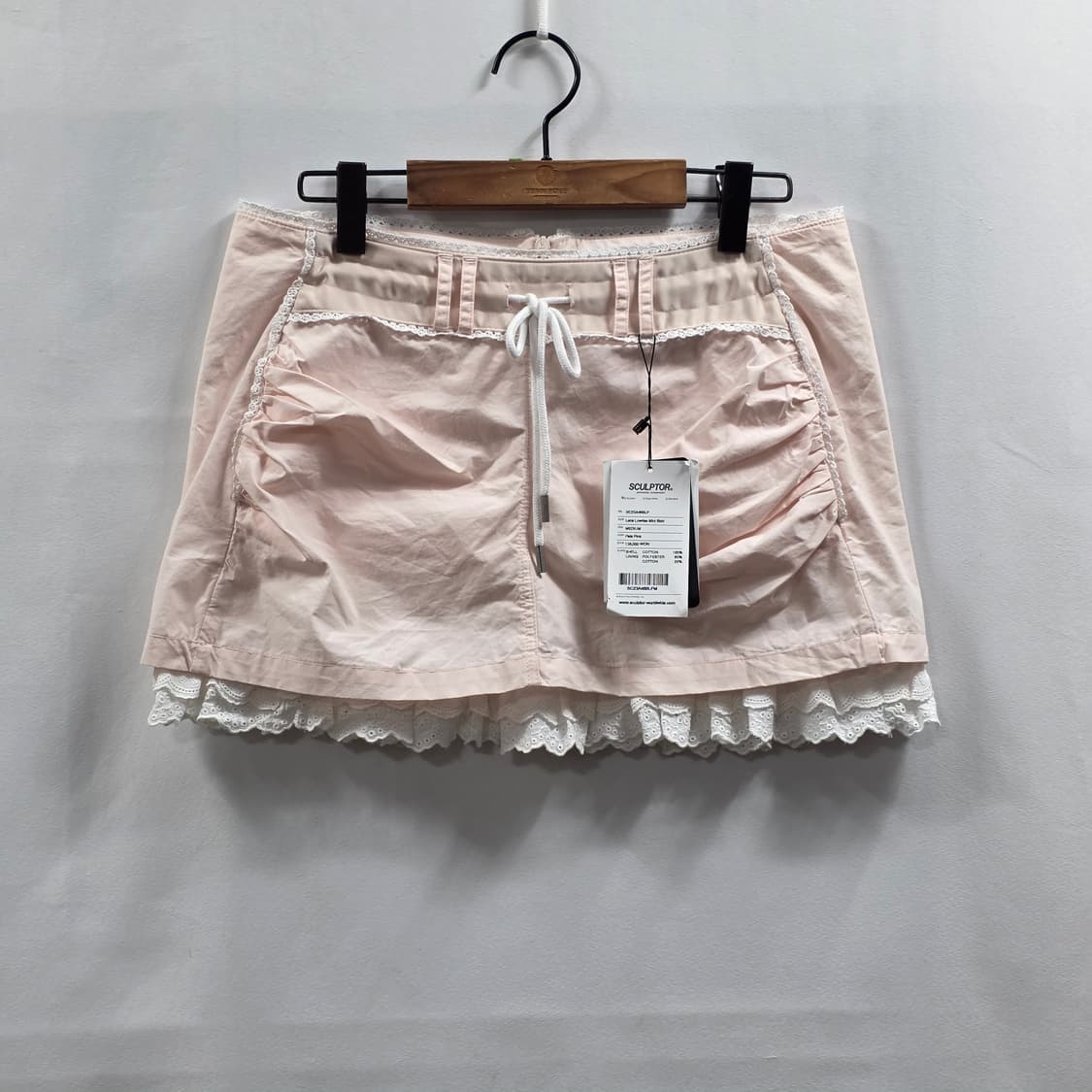 1153 스컬프터 정품 연핑크 레이스 미니스커트 M 새상품 상품이미지1