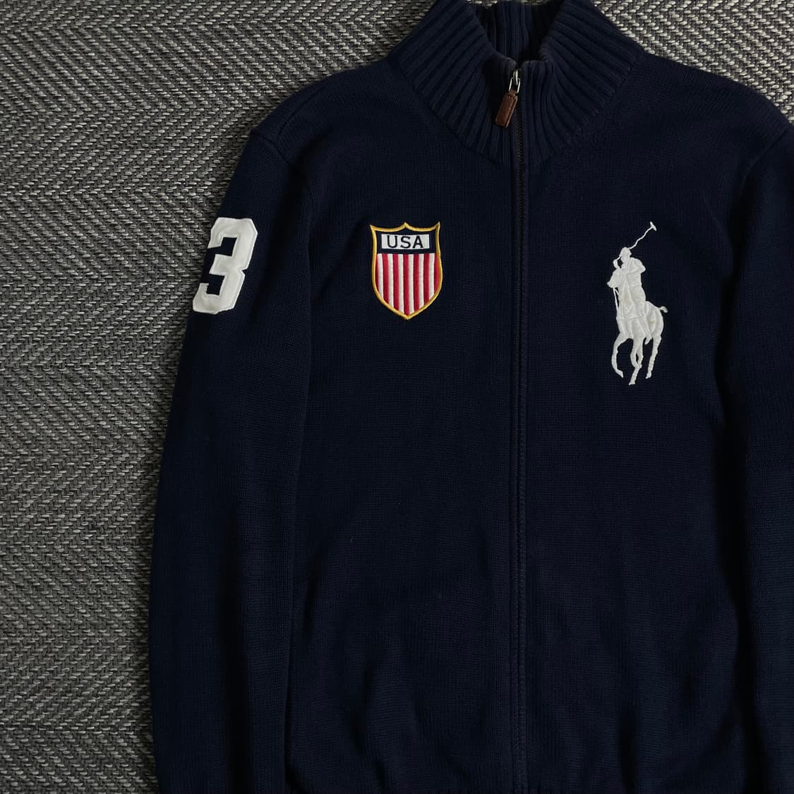 폴로 랄프로렌 빅포니 USA 빅로고 니트 집업y 3052 상품이미지4