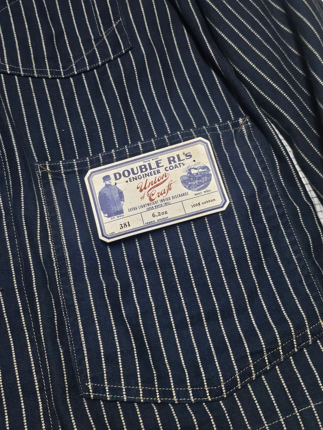 더블알엘 RRL 인디고 도트 스트라이프 엔지니어 자켓 상품이미지3