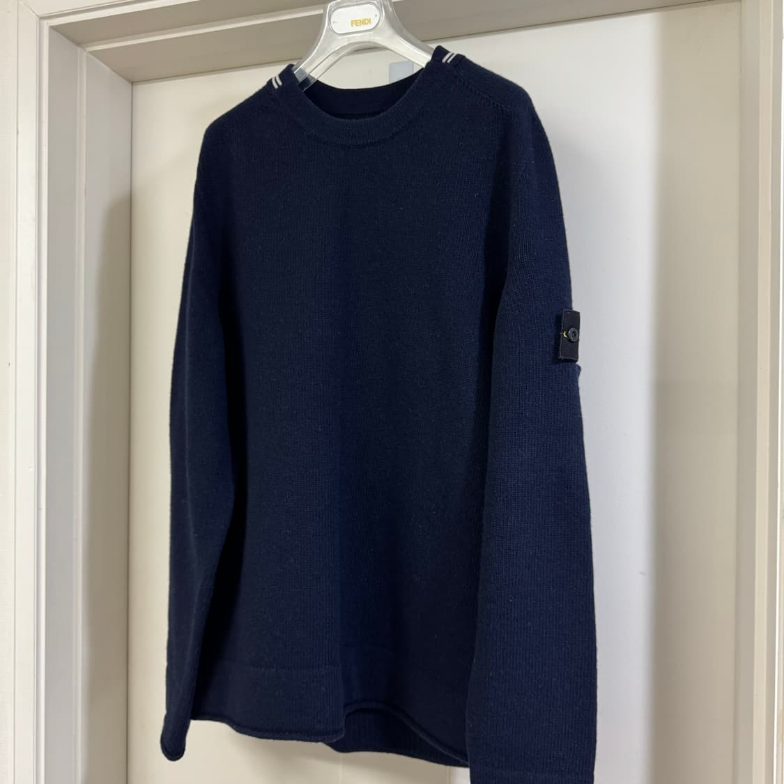 스톤아일랜드 더블라이닝 램스울 니트 L사이즈 네이비 상품이미지2