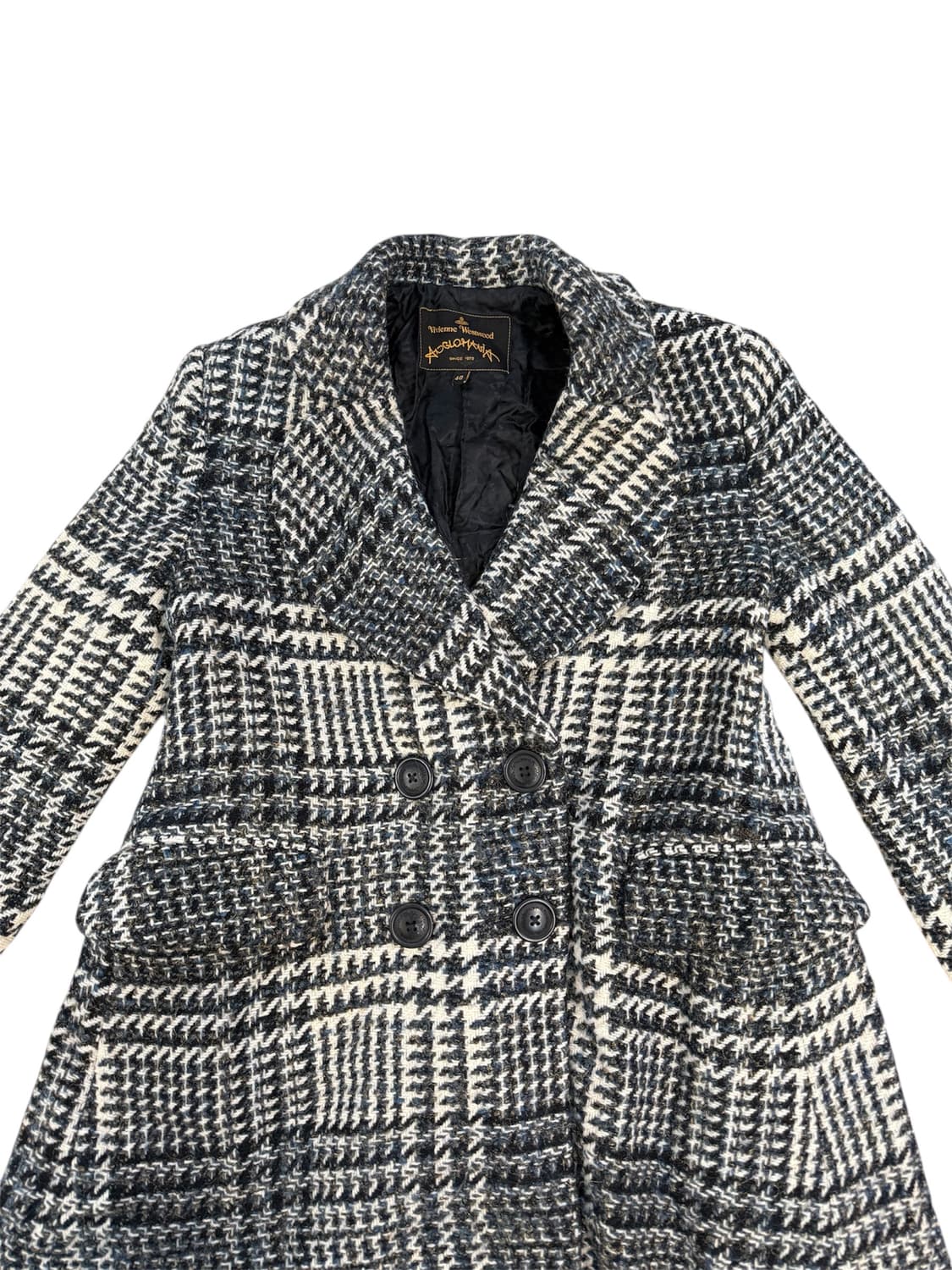 비비안 웨스트우드 앵글로매니아 하운드투스체크 더블 브레스티드 코트 상품이미지3