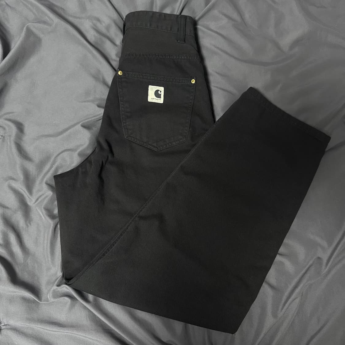 칼하트윕 w 더비 팬츠 워커 블랙 가먼트 다이드 상품이미지3