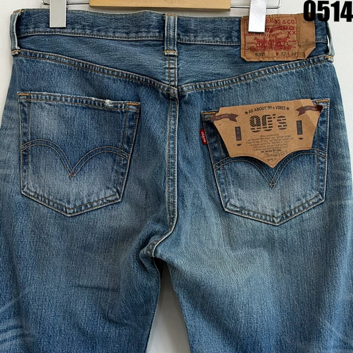 리바이스 501 빈티지 워싱 데님 팬츠 W32L33 0514 상품이미지10